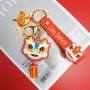 Traditional Cultural Lion Dance Soft Rubber Keychain Blessing Gift