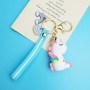 Different Colors Unicorn PVC Rubber Custom Keychain Trendy Accessory