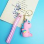 Different Colors Unicorn PVC Rubber Custom Keychain Trendy Accessory