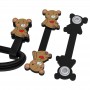Organizador de cabos de fone de ouvido em silicone macio com animais fofos em estilo cartoon