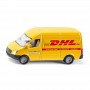 Modelo amarelo de caminhão de transporte dhl para presente de coleção promocional dhl expresso