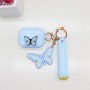 Capa de PVC Azul Claro em Silicone Macio com Borboleta