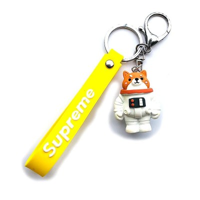 chaveiro de pulseira de borracha corgi