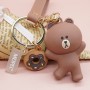 Chaveiro de Borracha Urso Marrom Line brinde útil para feriado