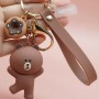 Chaveiro de Borracha Urso Marrom Line brinde útil para feriado