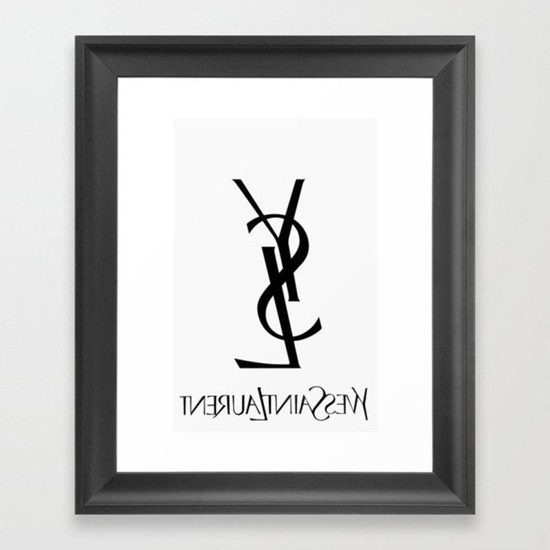 Quadro Decorativo com Moldura YSL