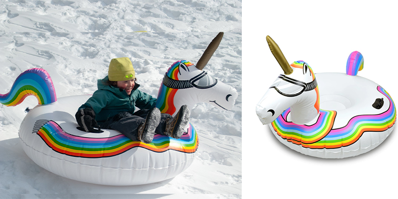 go floast snow tube Unicorn Winter Snow Tube The Ultimate Sled Toboggan